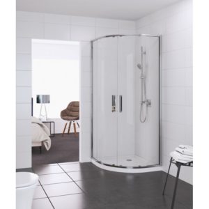 Evolve Square Shower Cubicle 1200 x 900mm 3 Sided Moulded Wall