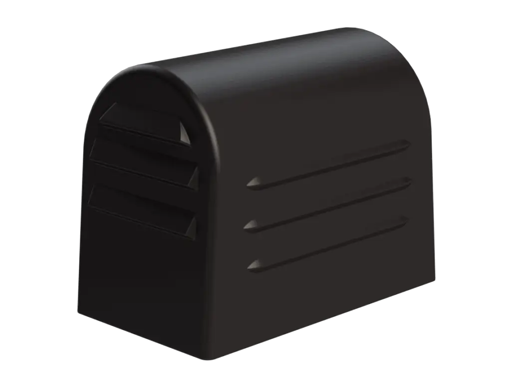 small black water pump cover